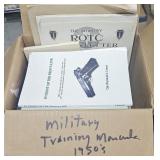 Box w/ War Dept Manuals & Book WWII Stores 1950