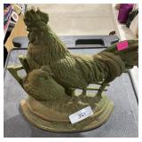Rooter and Hen  Door Stop 12" Tall & 4" Wide