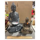 2 Buddha Incense Burners 17" Tall & 9 1/2" Tall