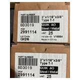 2 Boxes Type T-1 Steel/Metal 3" x 1/16" x 3/8"