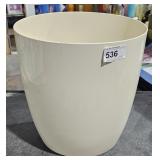 Beige Trash Can 12" Tall x 8 1/2" Wide