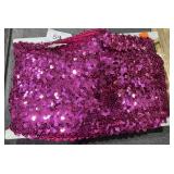 New Magenta Stretch Sequin-Covered Trim 1 1/2" W