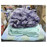 3 Lots of 1 ea Different Types of Blankets