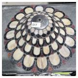 Stain Glass Lamp Shade 7" Tall 18" Across