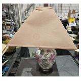 Table Lamp Pottery Base w/ Shade 22" Tall