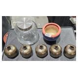 Pot for Voliet Plants, Clear Glass Jar w/ Lid & 5