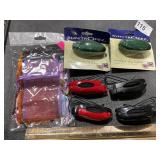 2 New Sun Glass Clip Holders & 2 W/ Out Bag of