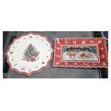 2 Ceramic Christmas Platters Villeroy & Boch