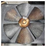 Copper Sun w/ 6 Rays Wall Hanging  18" Across