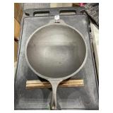 New Cast Iron Stir Fry Pan 13" Wide 3 1/2" Tall