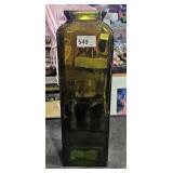 Tall Green Glass Vase 17 7/8" Tall