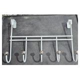 Over The Door 5 Ball Topped Hooks 12" Tall