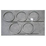 5 Metal Clamps 4 1/2" Across