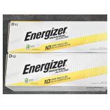 2 Boxes 1ea Energizer Batteries 12 ea "D" Cells