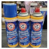 3 Cans Arm & Hammer Deodorizing Air Freshener