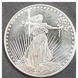 .999 Silver 1 oz Silver Round-  Saint Gaudens