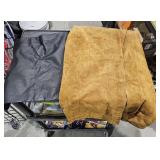 Short Black Leather Skirt H&M  sz 10 & Ultra Suede