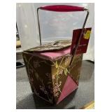 New Fabric Covered Asian Take Out Box Purse Yans