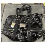 Authentic Coach Poppy... Black Crinkle Patent