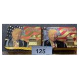 2 New Gold Foil President Trump