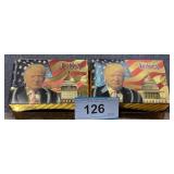2 New Gold Foil President Trump