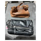 Crossbody Envelope Bag  Black w/ zipper & Brown