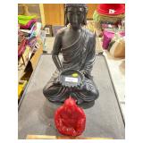 Buddha Statue 17" Tall  and Buddha candle 5 1/2" T