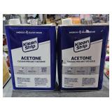 2 Lots 1 gallon ea Klean Strip Acetone