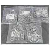 5 Bags of 25 Lots ea SS Locked Washer 3/4