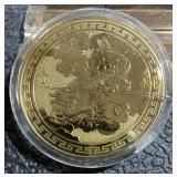 Metal Zodiac Token Gold Tone- Chinese Lunar