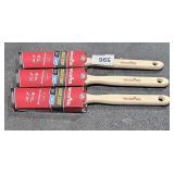 3 Wooster Gold Edge 1 1/2" Firm Paint Brushes