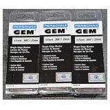 3 Gem 3 Facet .009" Single Edge Blades 100 ea