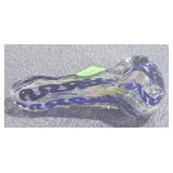 Fumed glass spoon pipe in Glasses Case