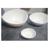 3 Oval Home Nesting Stoneware Bowls