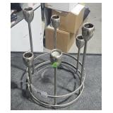 6 Metal Candelabra in Circle   8" Across