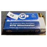 Box .270 Winchester Ammo 130 gr   20 Rounds