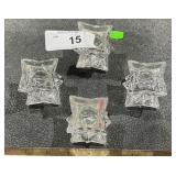 4 New Small  Crystal Taper Candle Holders
