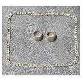 GOLD 18K  two rings sz 11  and 24