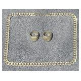 GOLD 18K two rings sz 11 and 24" chain