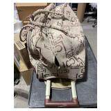 Liz Clairborne Travel Bag Tan/brown Print  Rolling