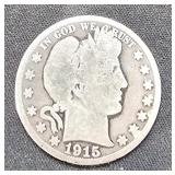 1915 S Mercury Silver Half Dollar