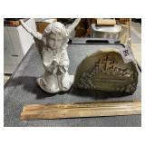 John 3:16 Rock Plaque Sign w/ 3 Crosses &
