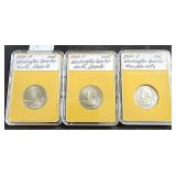 3 Washington Quarter UNC - 2000 D Massachusetts,