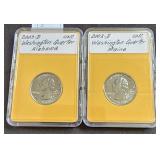 2 Washington Quarter UNC - 2003 D Maine & 2003 D