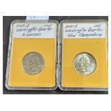 2 Washington Quarter UNC - 2000 D New Hampshire,