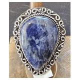 Sodalite Ring sz 8 German Silver