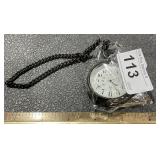 Black Quartz Pocket Watch