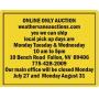 MONDAY NIGHT ONLINE AUCTION  8/17/2026