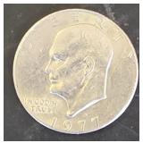 1977 D  Eisenhower Dollar w/ Eagle Back
