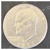 1971 D Eisenhower Dollar w/ Eagle Back